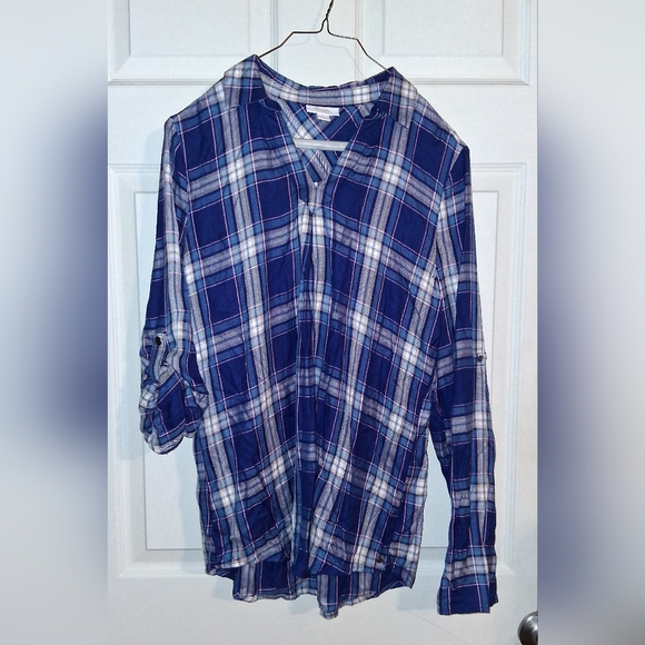 Wrangler Tops - Wrangler Blue Plaid Button-Down Shirt
